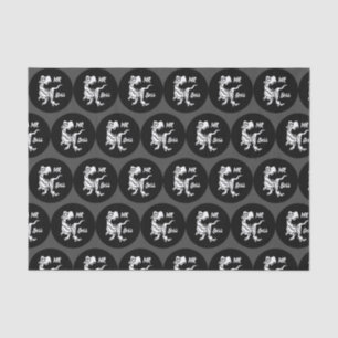 White Trex the Boss Dino Tissue Paper