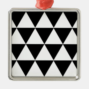 White Triangles Metal Tree Decoration