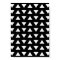 White Triangles on Black. A geometric Pattern.