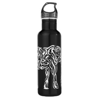 White Tribal Elephant 710 Ml Water Bottle