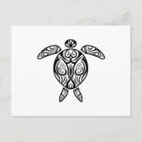 White Tribal Hawaiian Tattoo Boho Sea Turtle