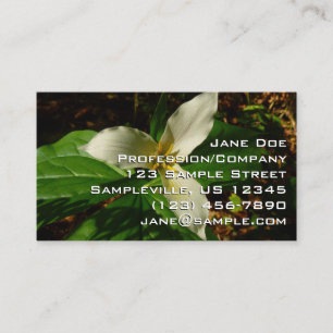 White Trillium Flower Spring Wildflower Business Card