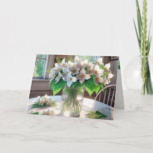 White Trilliums Bouquet Thinking of You Card