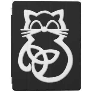White Trinity Knot Celtic Cat iPad mini Cover