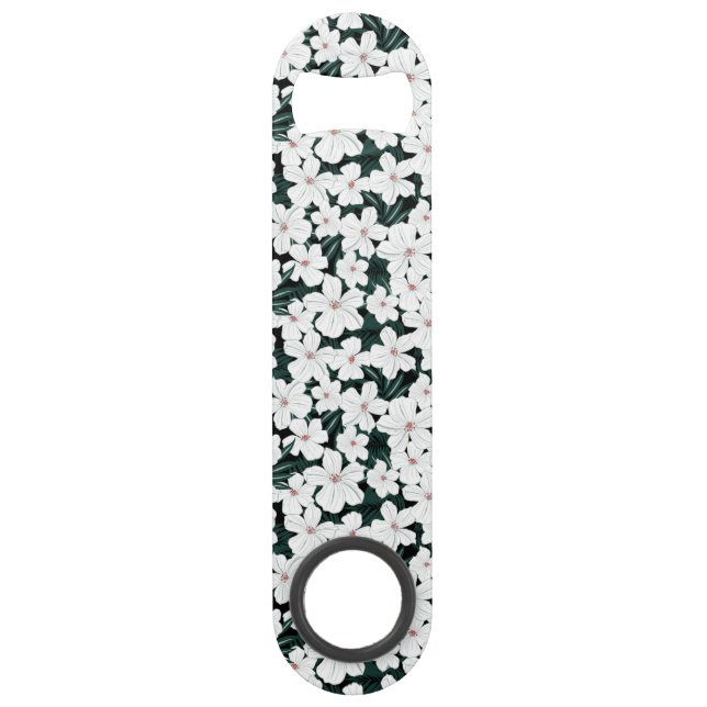 White Tropical Flowers Pattern (Front)