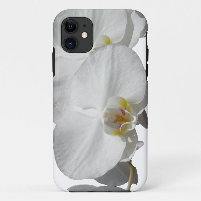 White Tropical Orchids Case-Mate iPhone Case (Back)