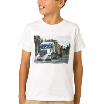 White Truck with Hay Bales for Truckers