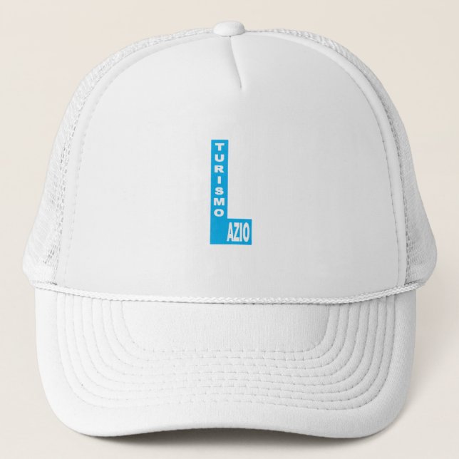 White Trucker Cap DESIGN LAZIO TURISMO (Front)