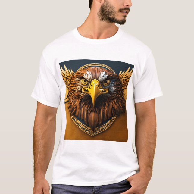 White tshirt with eagle 🦅 design  (Front)