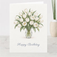 White Tulip Birthday