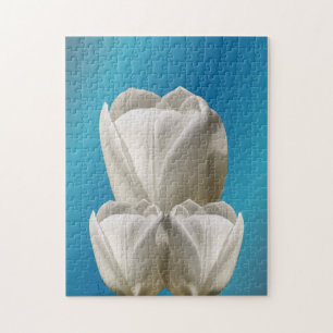 White Tulip Flowers     Jigsaw Puzzle