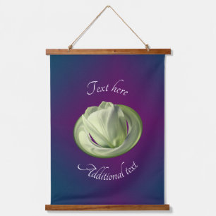 White Tulip Petals Abstract Floral   Hanging Tapestry