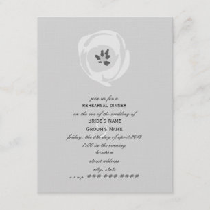 White Tulip Rehearsal Dinner Invitation
