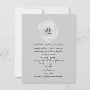 White Tulip Wedding Invitation