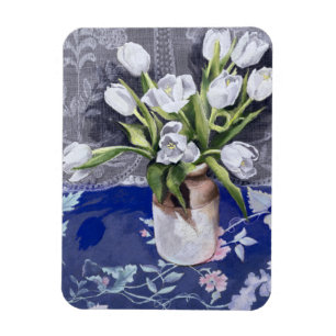 White Tulips 1994 Magnet