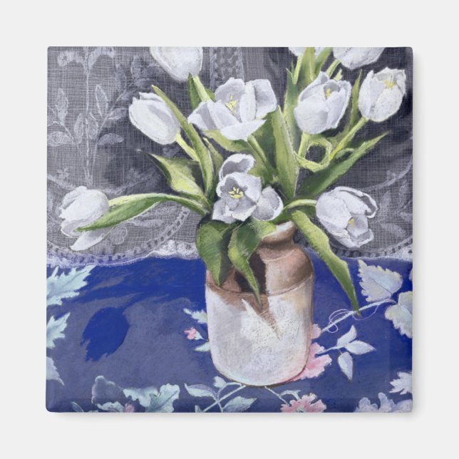White Tulips 1994 Magnet (Front)