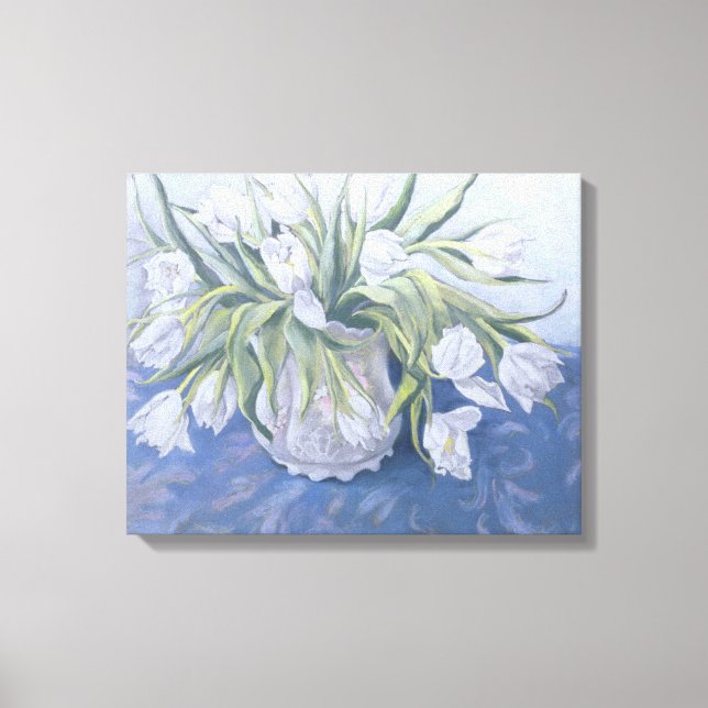 White Tulips Canvas Print (Front)
