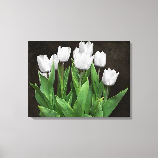 White Tulips Canvas Print (Front)