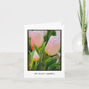 White Tulips Deepest Sympathy Card