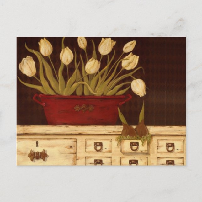 white tulips postcard (Front)