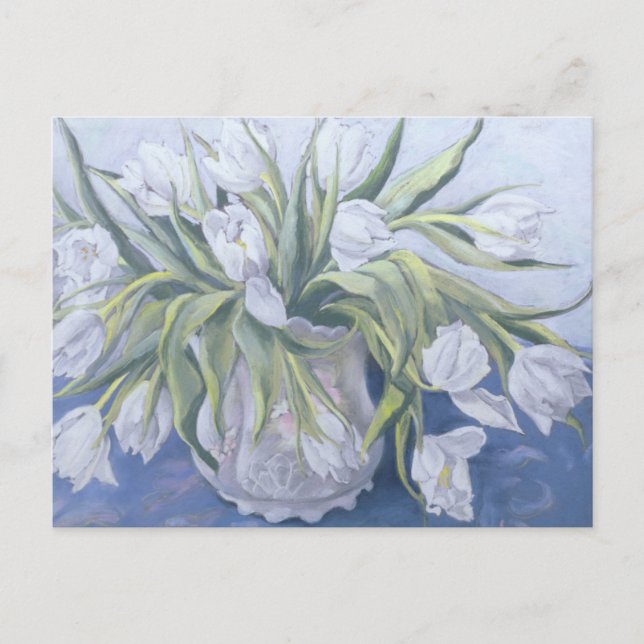White Tulips Postcard (Front)