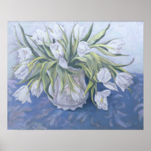White Tulips Poster