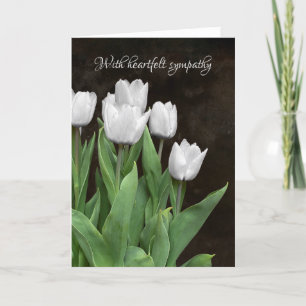 White Tulips Sympathy Card
