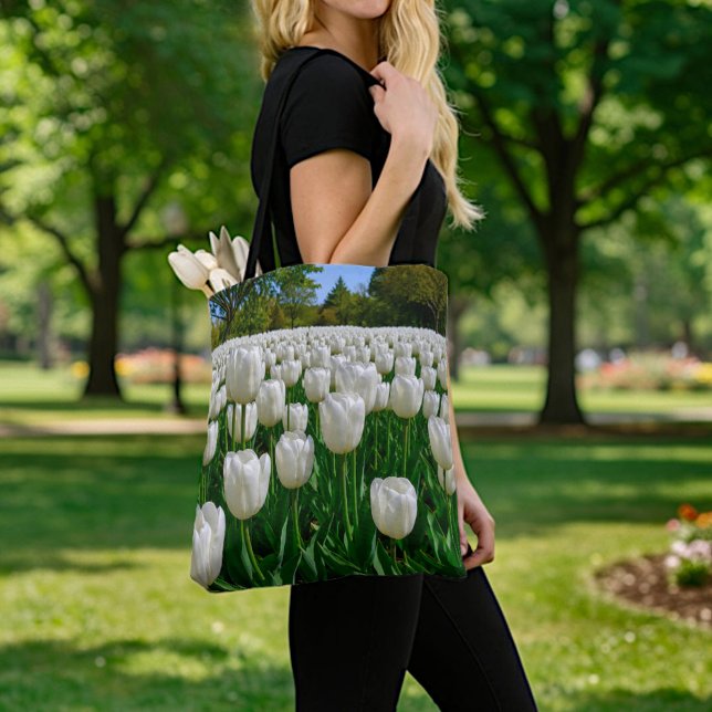 White Tulips Tote Bag (Creator Uploaded)