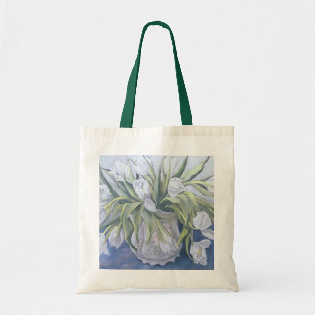 White Tulips Tote Bag (Front)