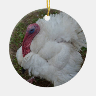 White Turkey Ceramic Tree Decoration