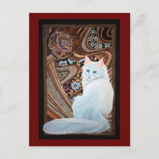 White Turkish Angora Postcard