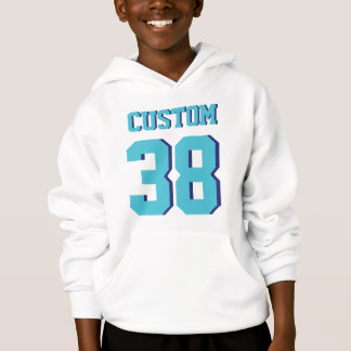 White & Turquoise Kids | Sports Football Jersey