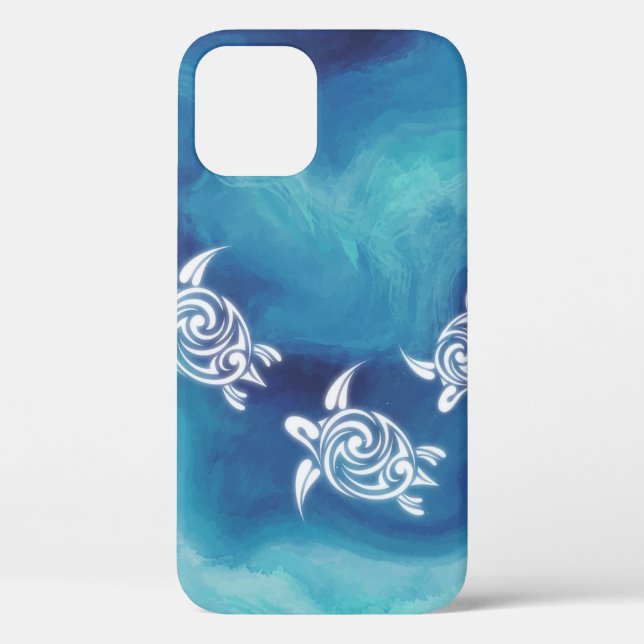 White Turtles in Blue Ocean Case-Mate iPhone Case (Back)