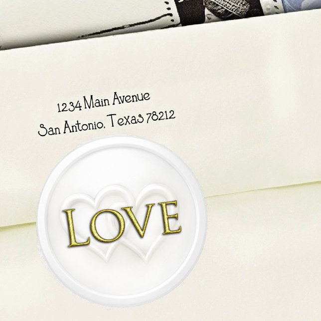 White Two Hearts Intertwined Wedding Classic Round Sticker (Creator Uploaded)
