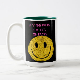 White Two Tone Mug with Green Interior Custom Desi