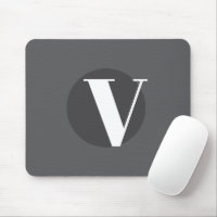 White typography custom initial grey