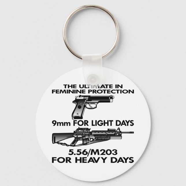 White Ultimate Feminine Protection Key Ring (Front)