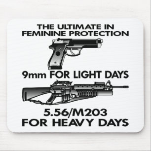 White Ultimate Feminine Protection Mouse Mat