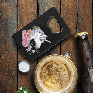 White Unicorn and Flowers