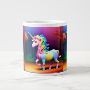 White Unicorn Horse-37474 Large Coffee Mug