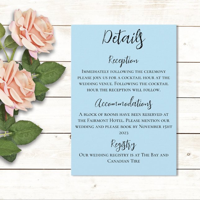 White unicorn Pink Flowers Blue Wedding Enclosure Card (Creator Uploaded)