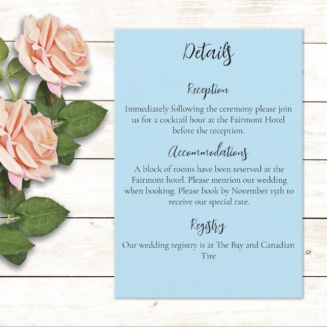 White Unicorn Pink Flowers Blue Wedding Enclosure Card (Creator Uploaded)