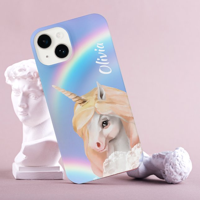 White Unicorn Rainbow Sky iPhone Case (Creator Uploaded)