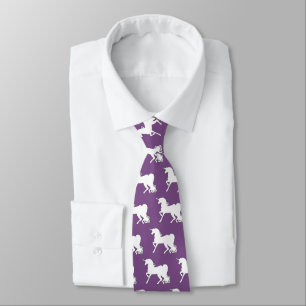 White Unicorn Silhouette Tie
