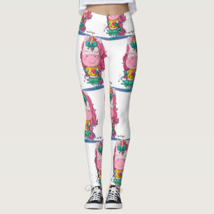 White Unicorn Sparkles   Leggings
