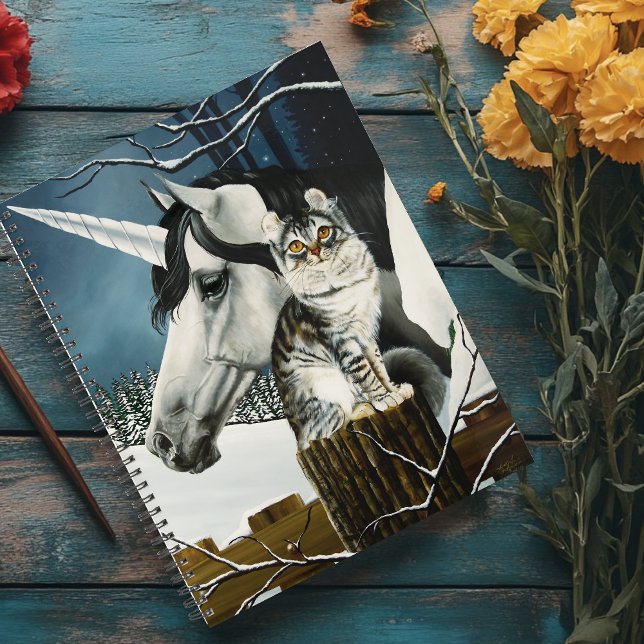 White Unicorn Tabby Cat Fantasy Planner (Creator Uploaded)