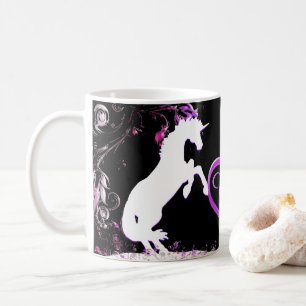 White Unicorn V (Colourful Splash) Coffee Mug