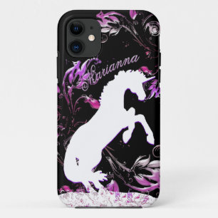 White Unicorn V (Colourful Splash/personalise) iPhone 11 Case
