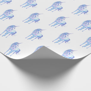 White Unicorn Wrapping Paper