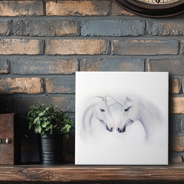 White Unicorns Couple Tile (Creator Uploaded)
